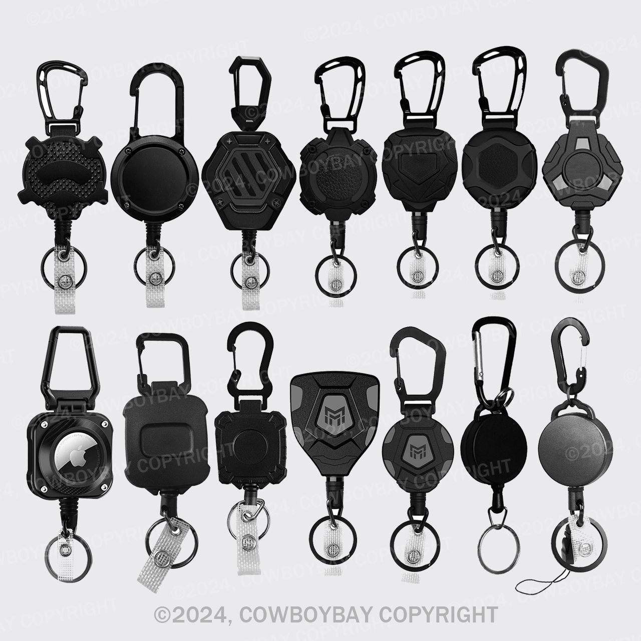Retractable Anti-Lost Wire Rope Keychain