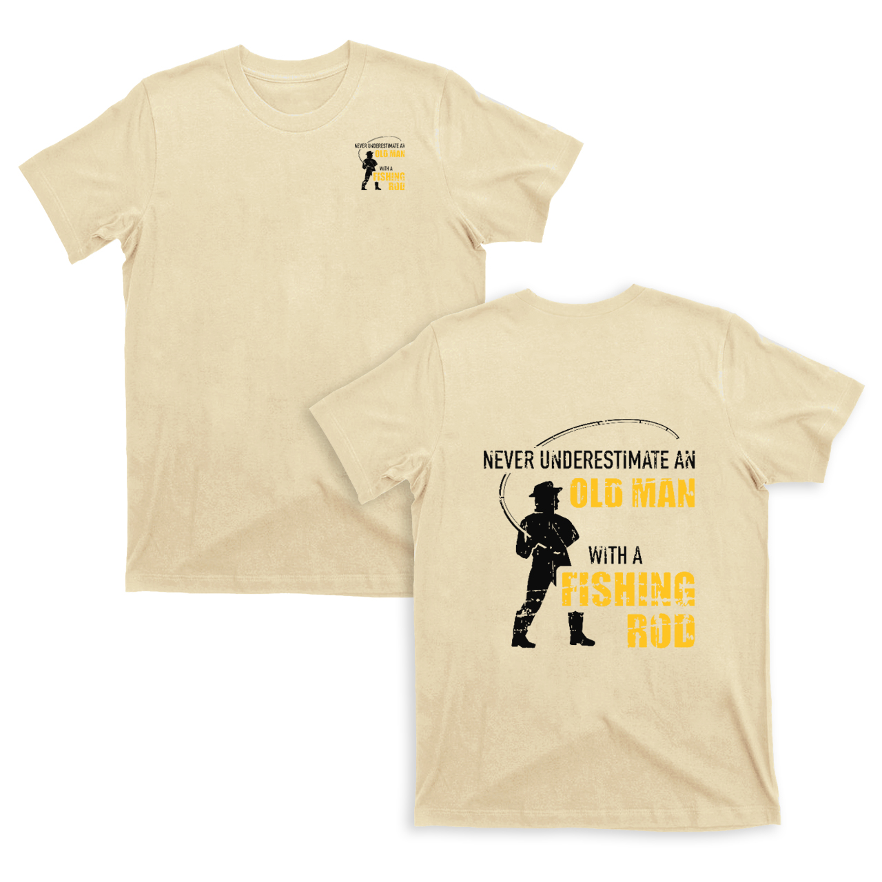 Never Underestimate An Old Man With A Fishing Rod T-shirt