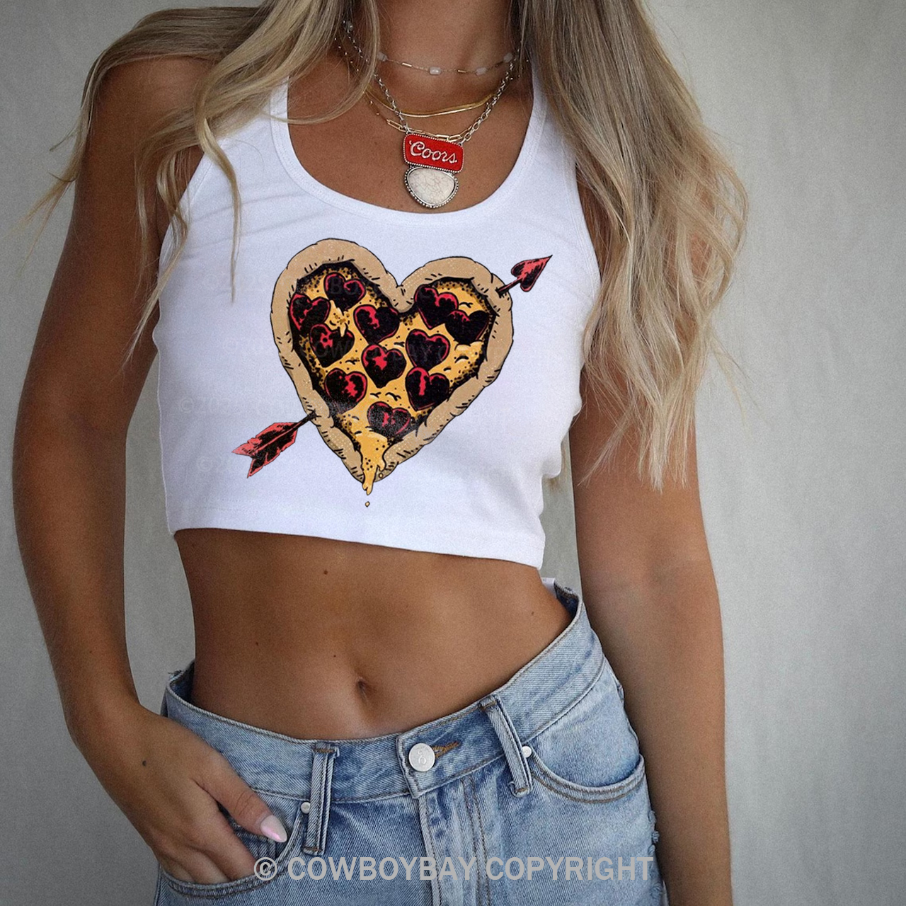 Pizza Heart Tank Top