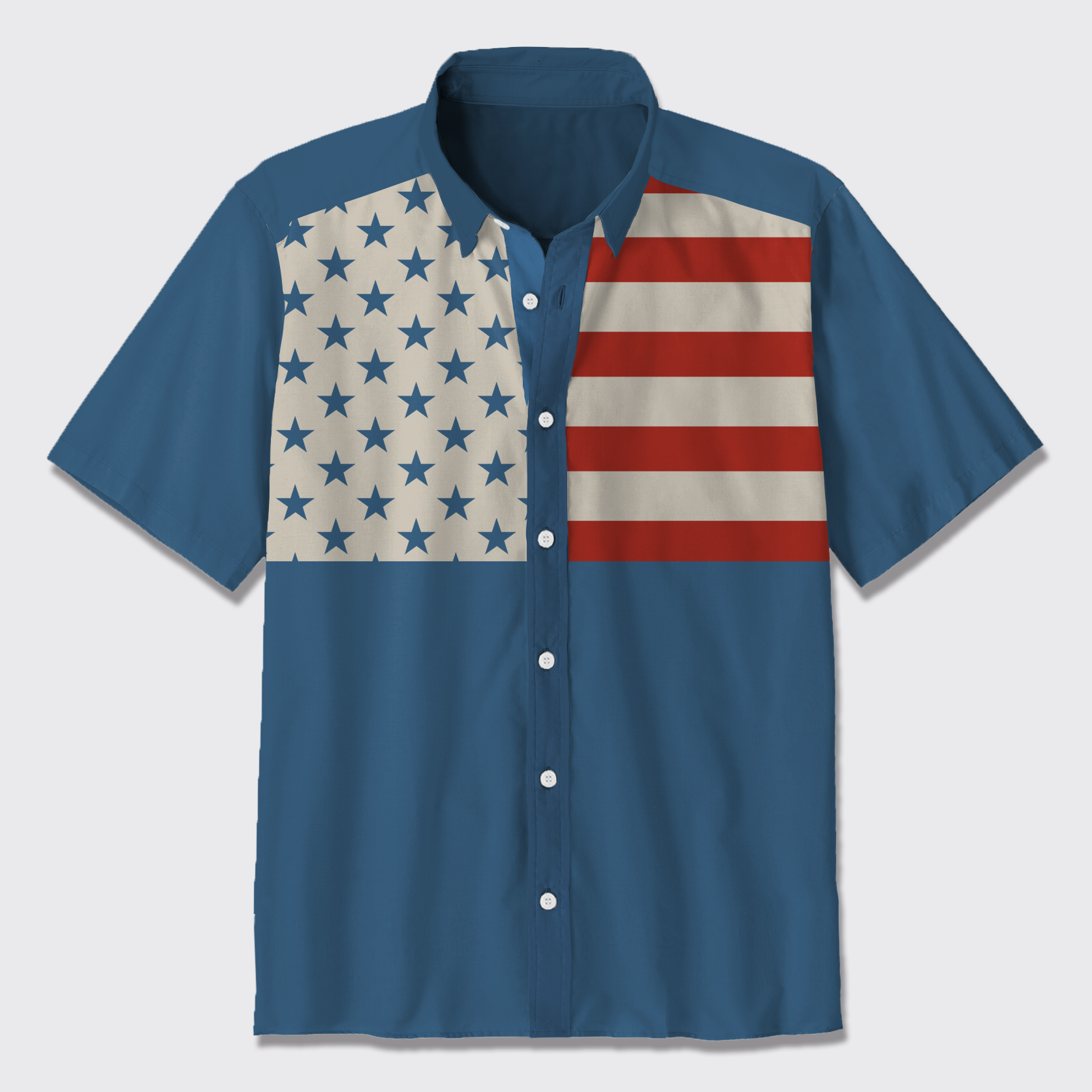 Retro 4th Of July Button Up Shirts