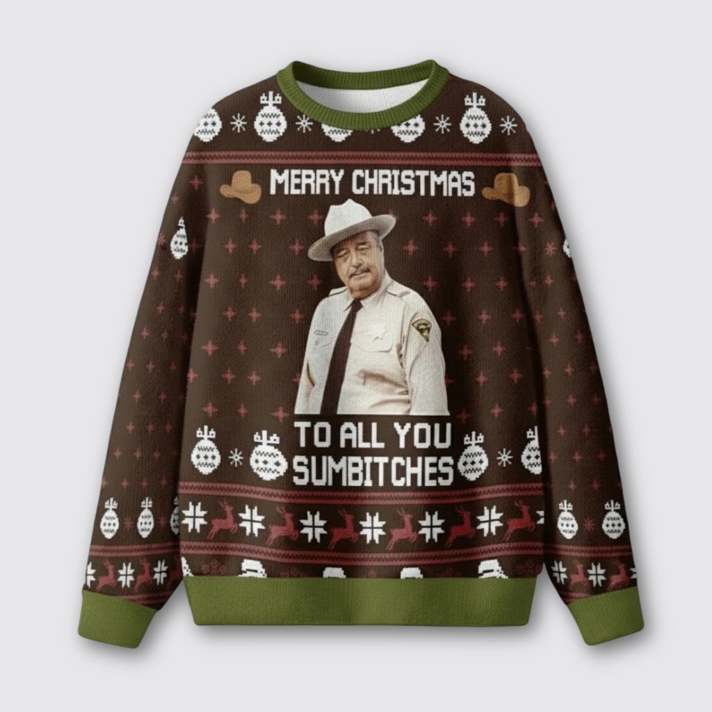 Funny Retro 80s Movie Ugly Knit Sweatshirt