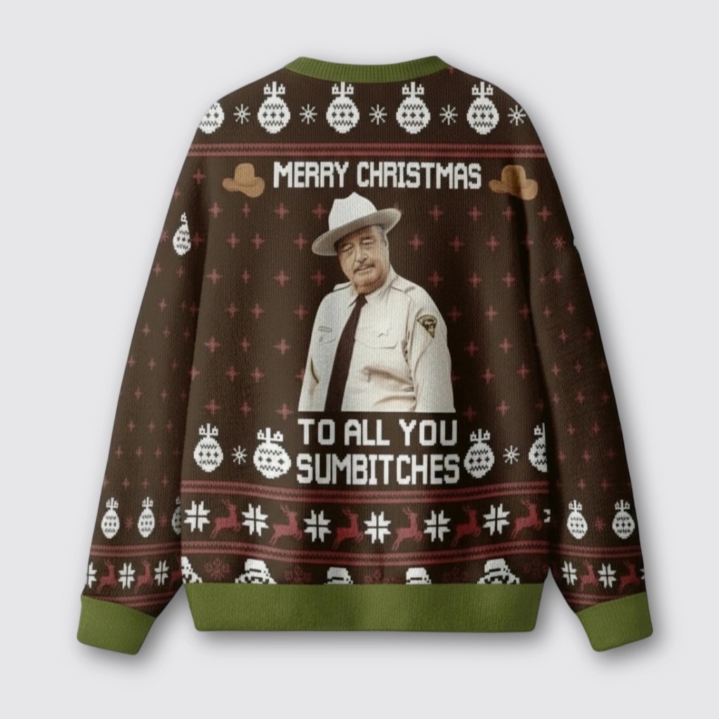 Funny Retro 80s Movie Ugly Knit Sweatshirt