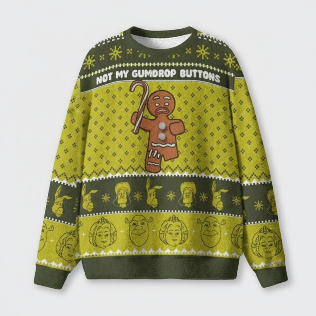 Gingy Not My Gumdrop Ugly Knit Sweatshirt