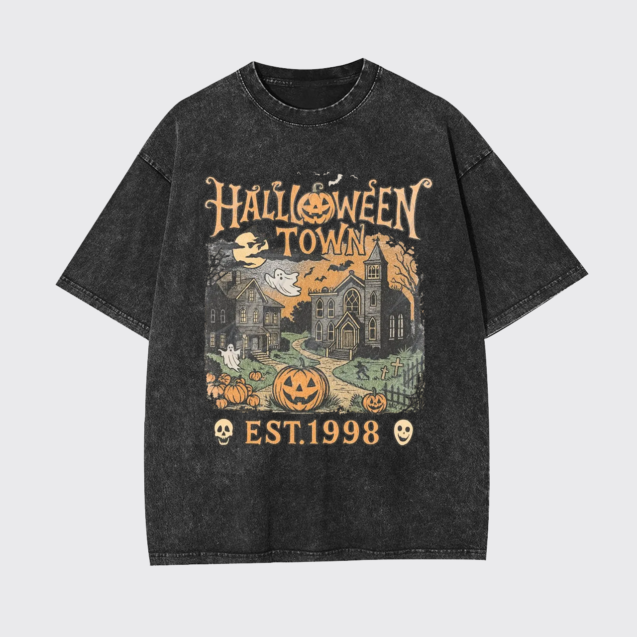 Vintage 90s Halloween Spooky Garment-dye Tees