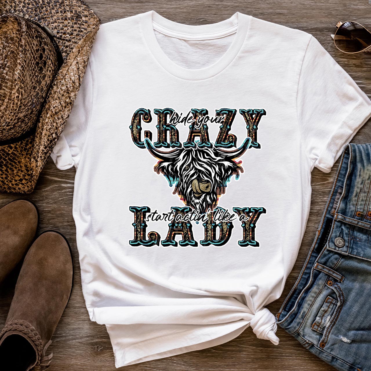 Hide Your Crazy Cowboy T-Shirts