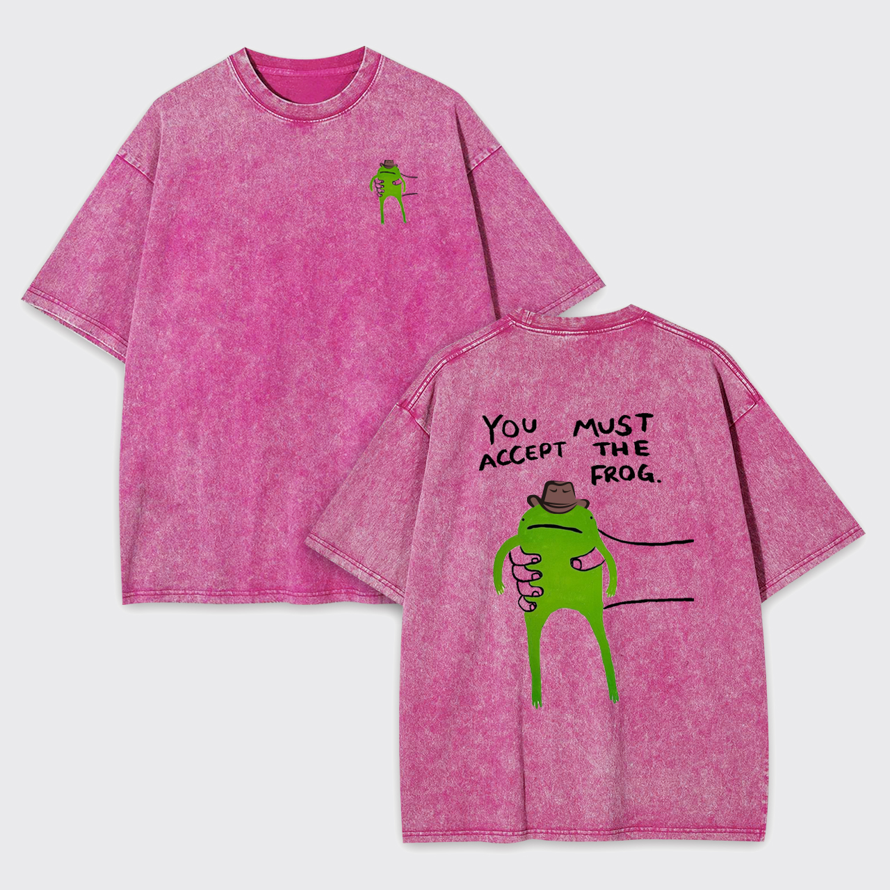 You Must Accept The Cowboy Frog Garment-dye Tees