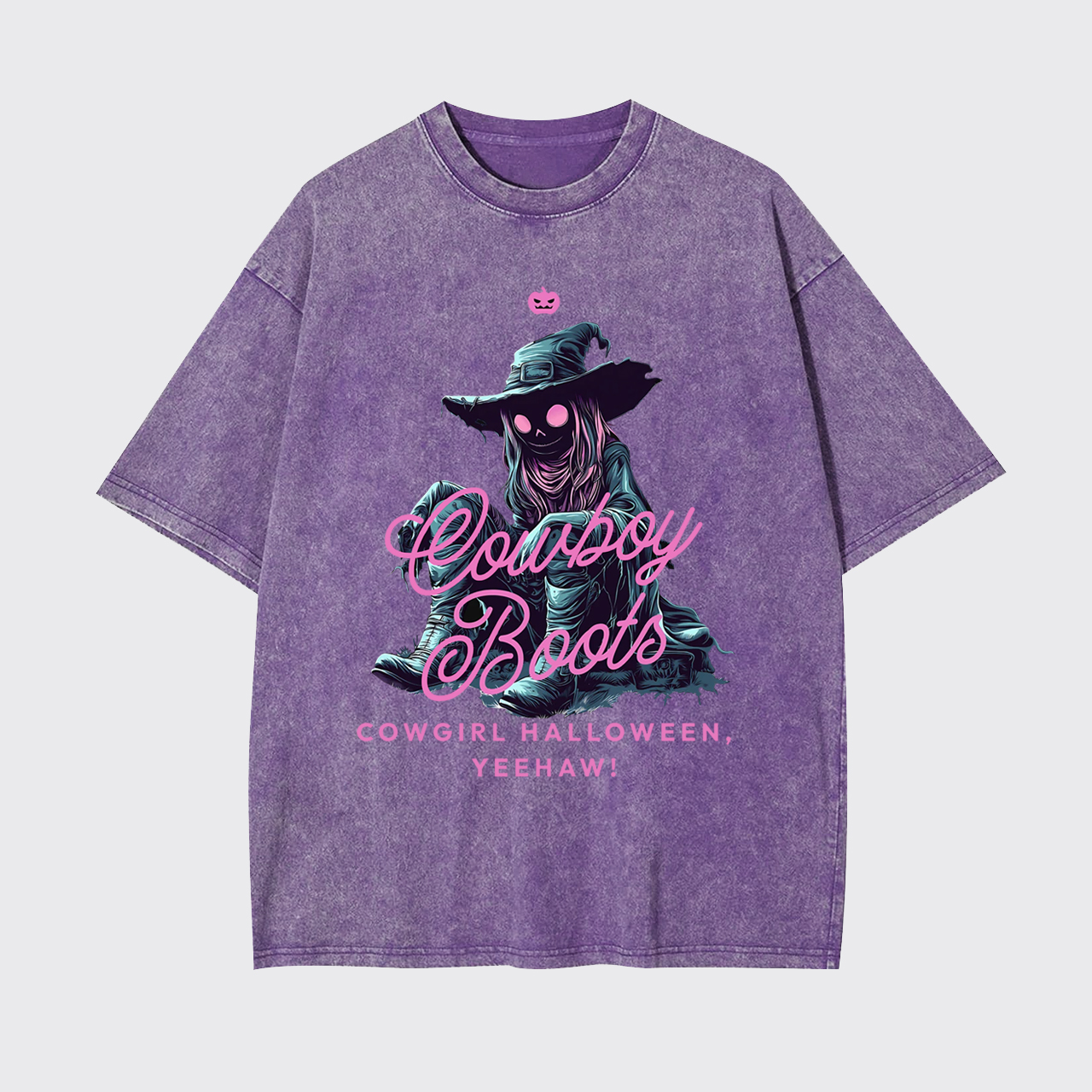 Spooky Western Cowgirl Halloween Garment-dye Tees