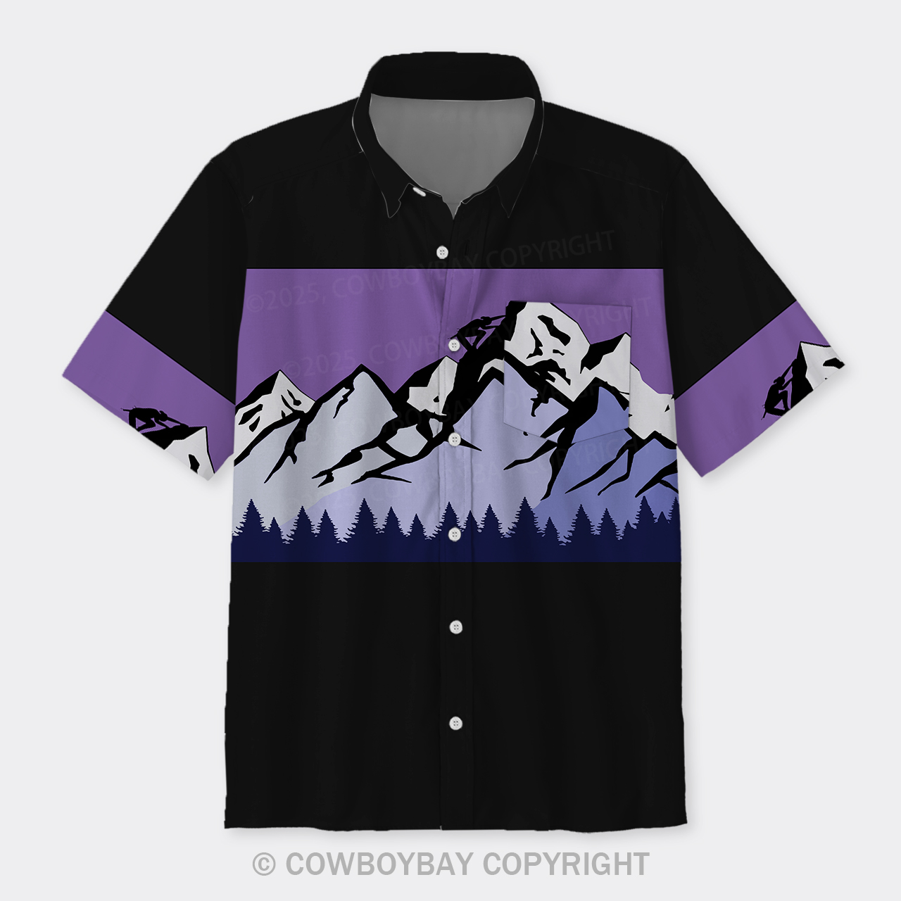 Climbing Design Button Up Shirts