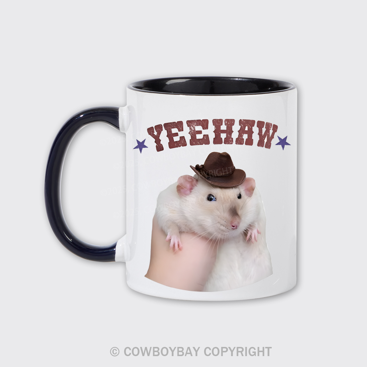 Yeehaw Cowboy Rat Mug
