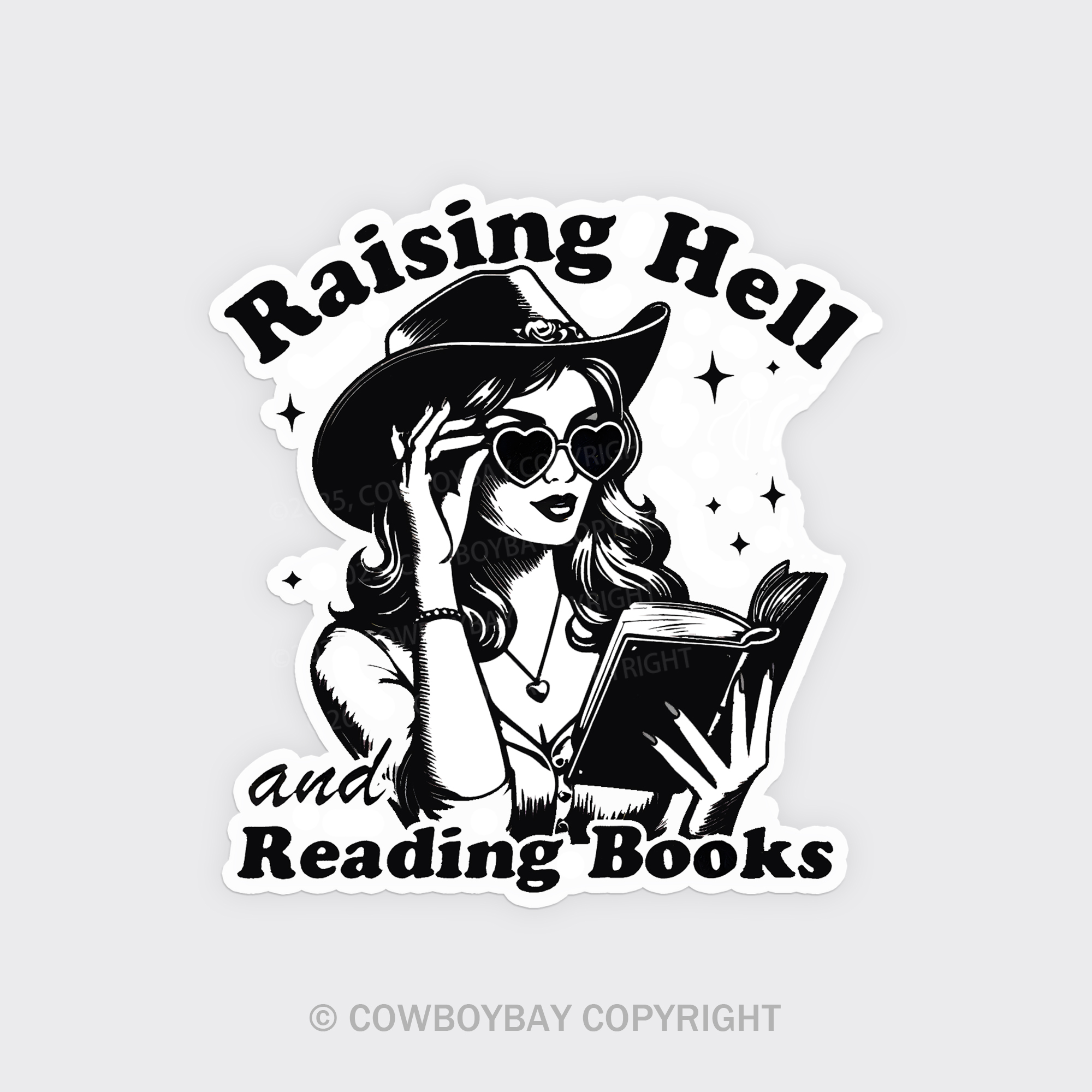 Raising Hell & Reading Books Fridge Magnet