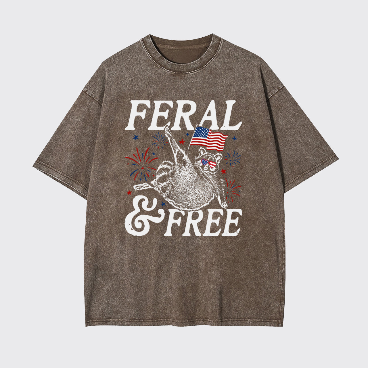 Feral Raccoon-Feral And Free Garment-dye Tees