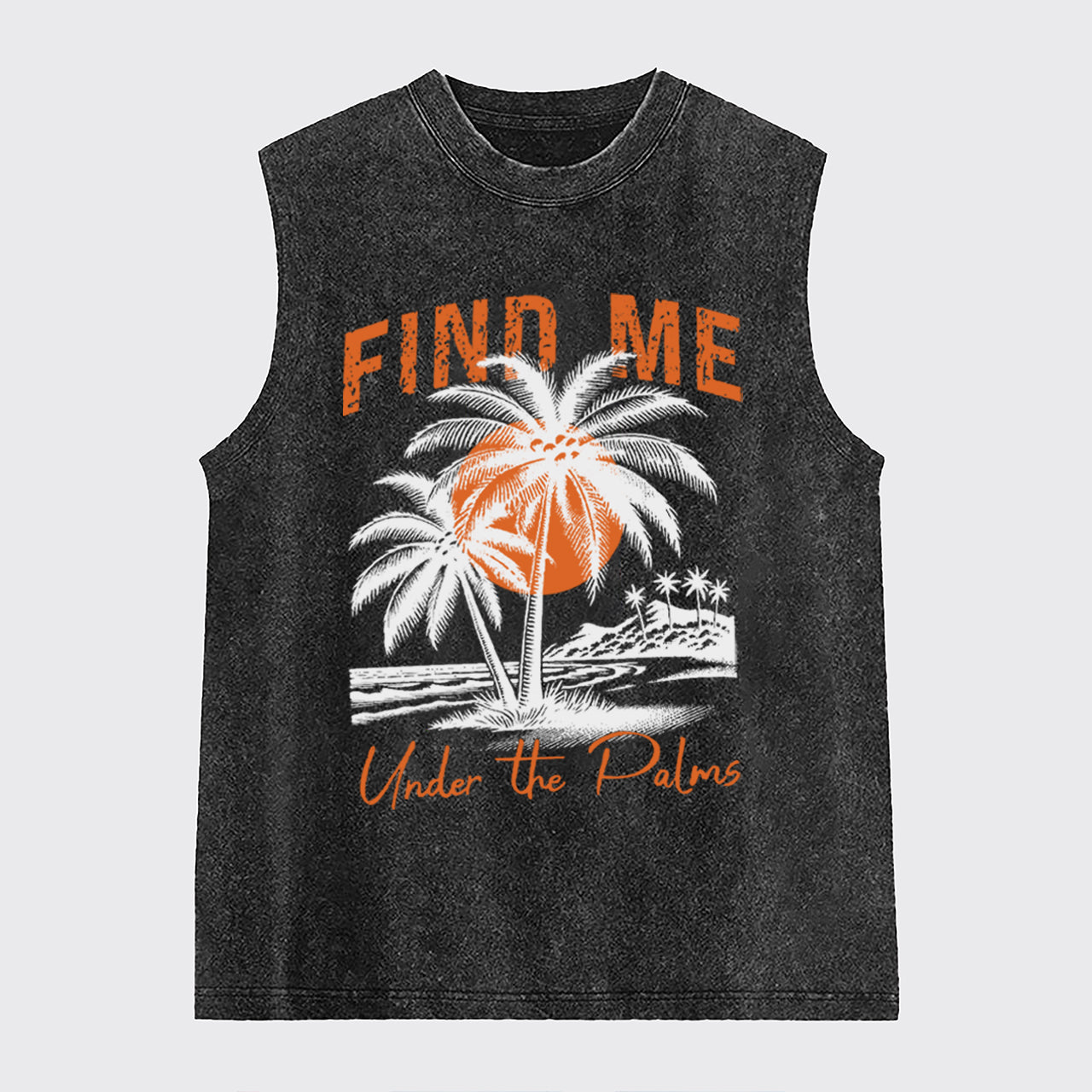 Beach Summer Tropical Washed Tanks