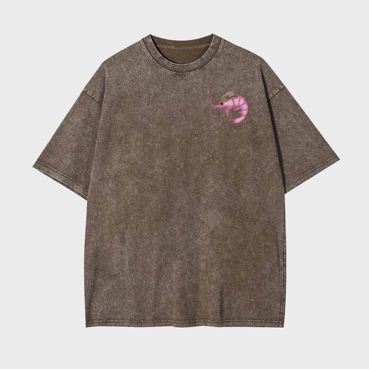 Cowboy Shrimp Embroidered Garment-dye Tees