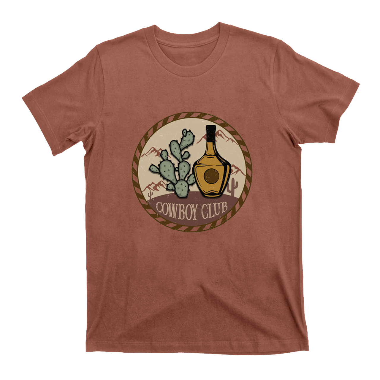 Cowboy Cactus Whisky Boyfriend Gift T-Shirts