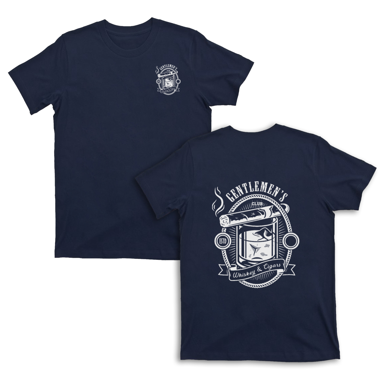 Gentlemen's Club Whiskey Cigar T-Shirts