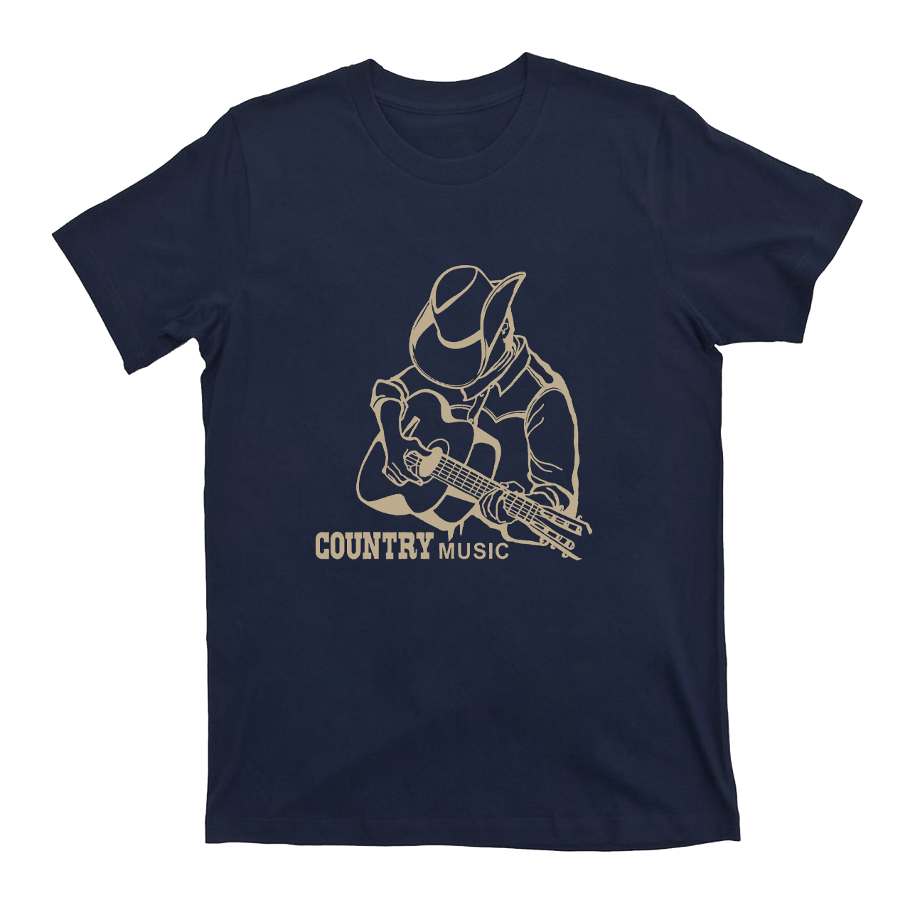 Cowboy Man With Guitar Player T-Shirts
