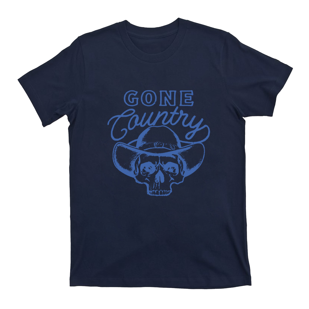 Gone Country Vintage Cowboy Outlaw Skull T-Shirts