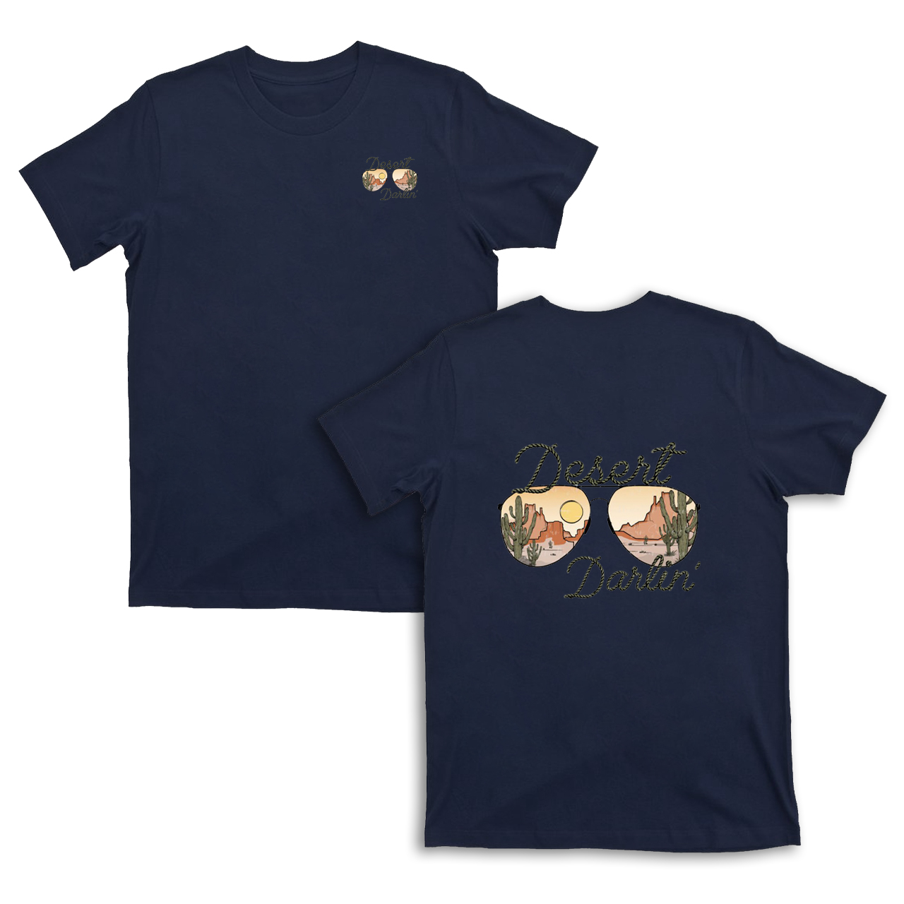 Desert Sunglasse Sunset Cactus T-Shirts