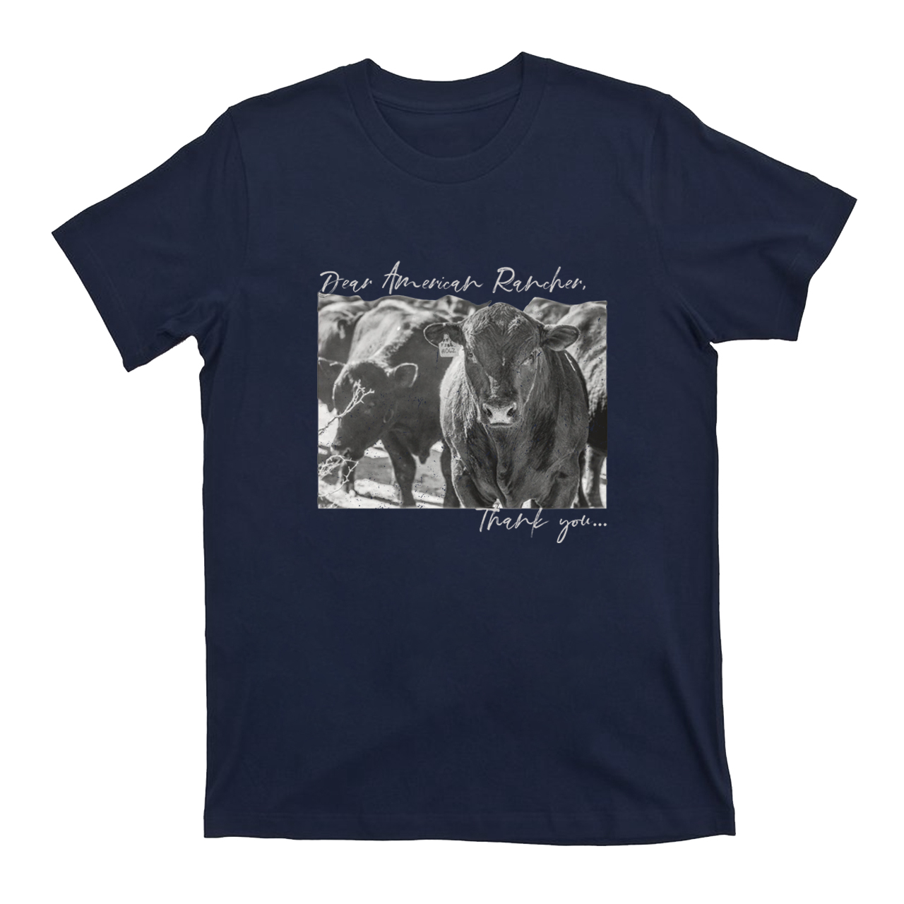 Thank a Rancher Western Angus Bull T-shirt