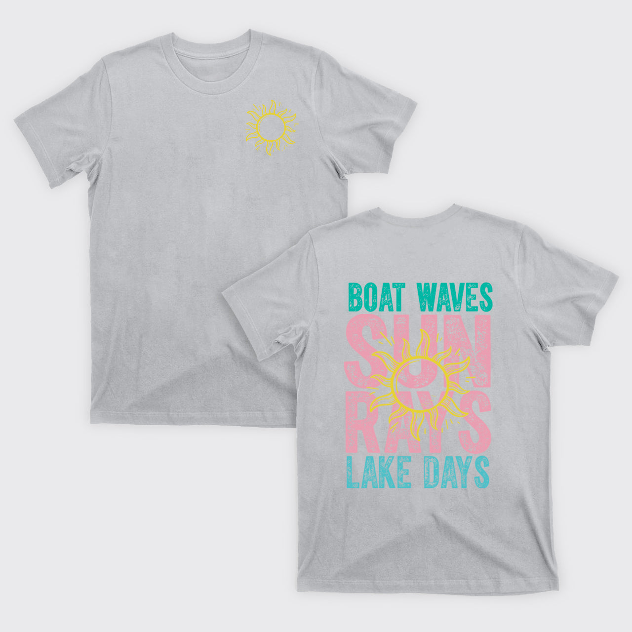 Summer,Boat Waves Sun Rays Lake Days T-Shirts