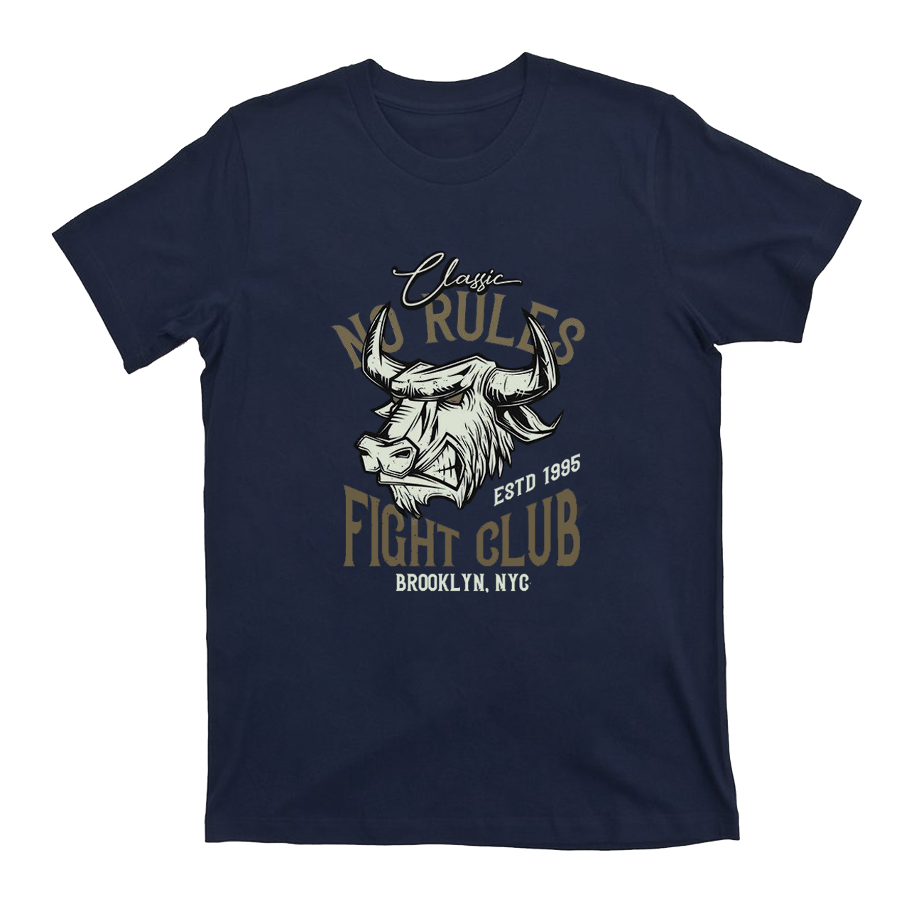No Rules Fight Club Cow Bull T-Shirts