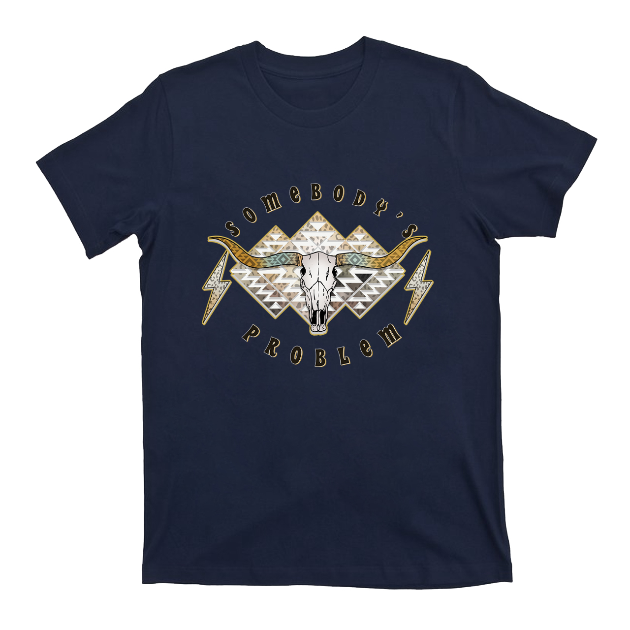 Boho Skull Somebody's Problem T-Shirts