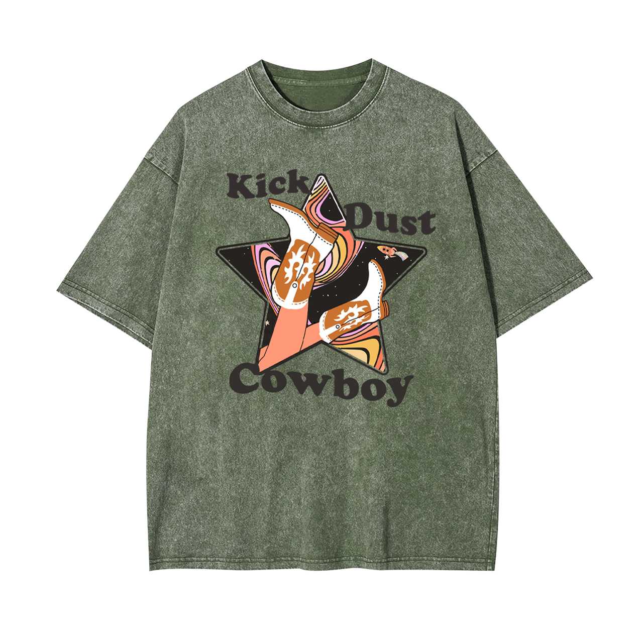 Space Kick Dust Cowboy Garment-dye Tees
