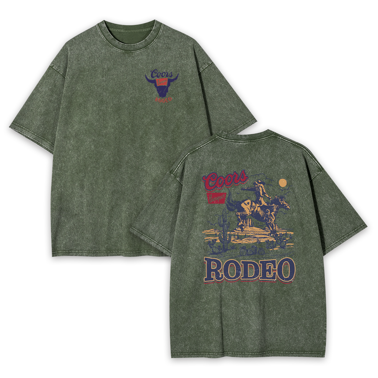 Coors Banquet Wild West Rodeo Garment-dye Tees