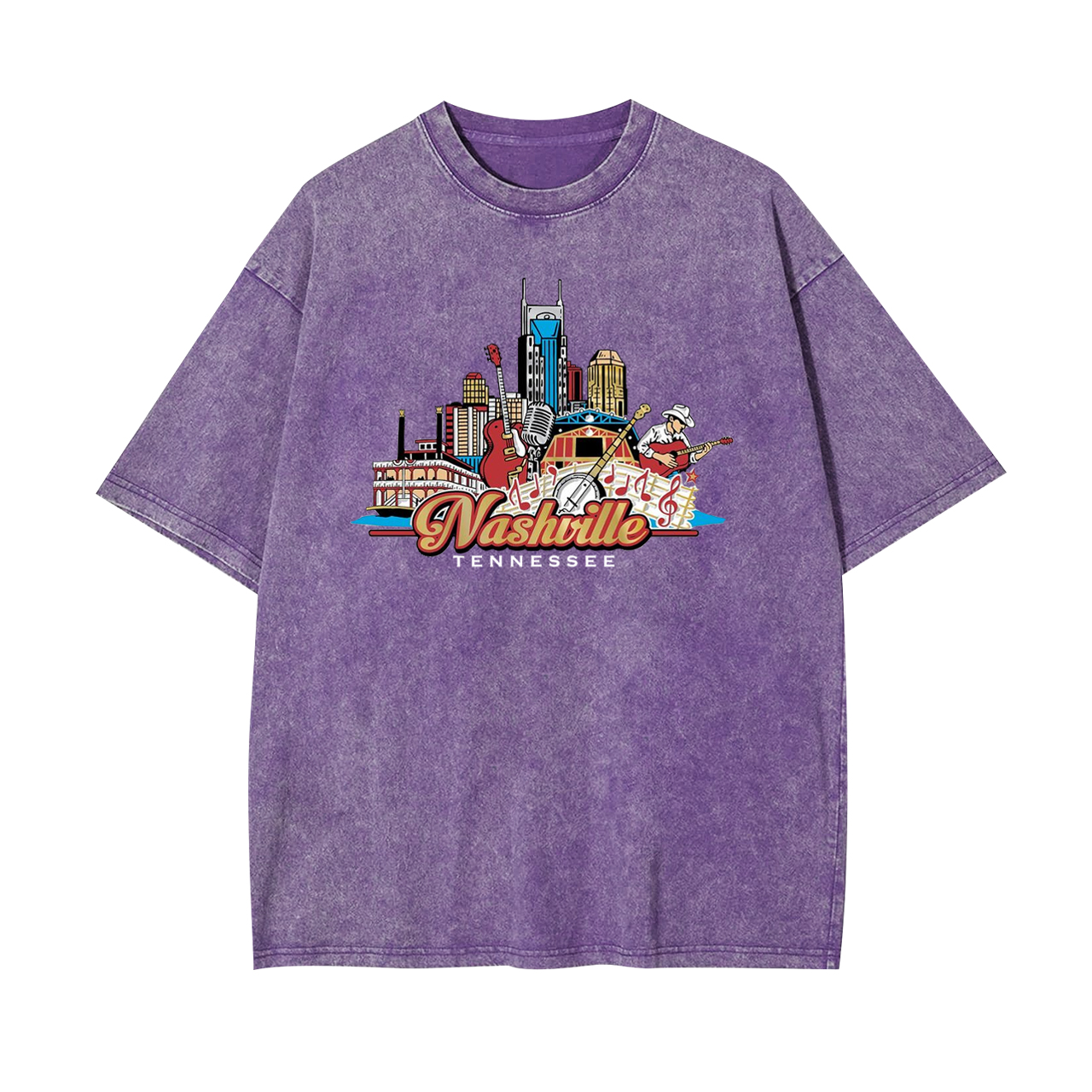Nashville Tennessee Country Music City Garment-dye Tees