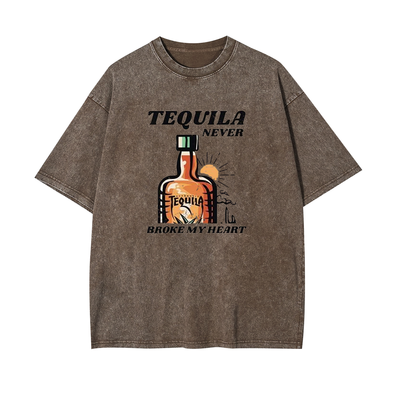 Tequila Never Broke My Heart Garment-dye Tees