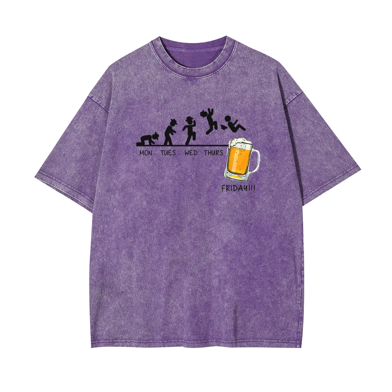 Monday to Friday??I Love Beer Garment-dye Tees