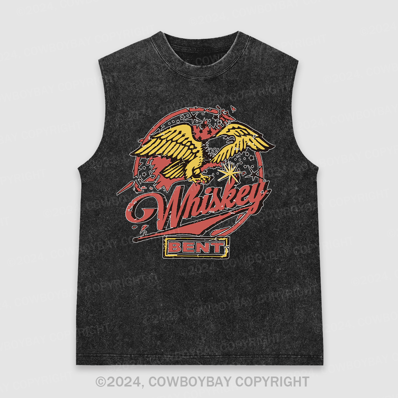 Whiskey Bent 70's Throwback Washed Tanks