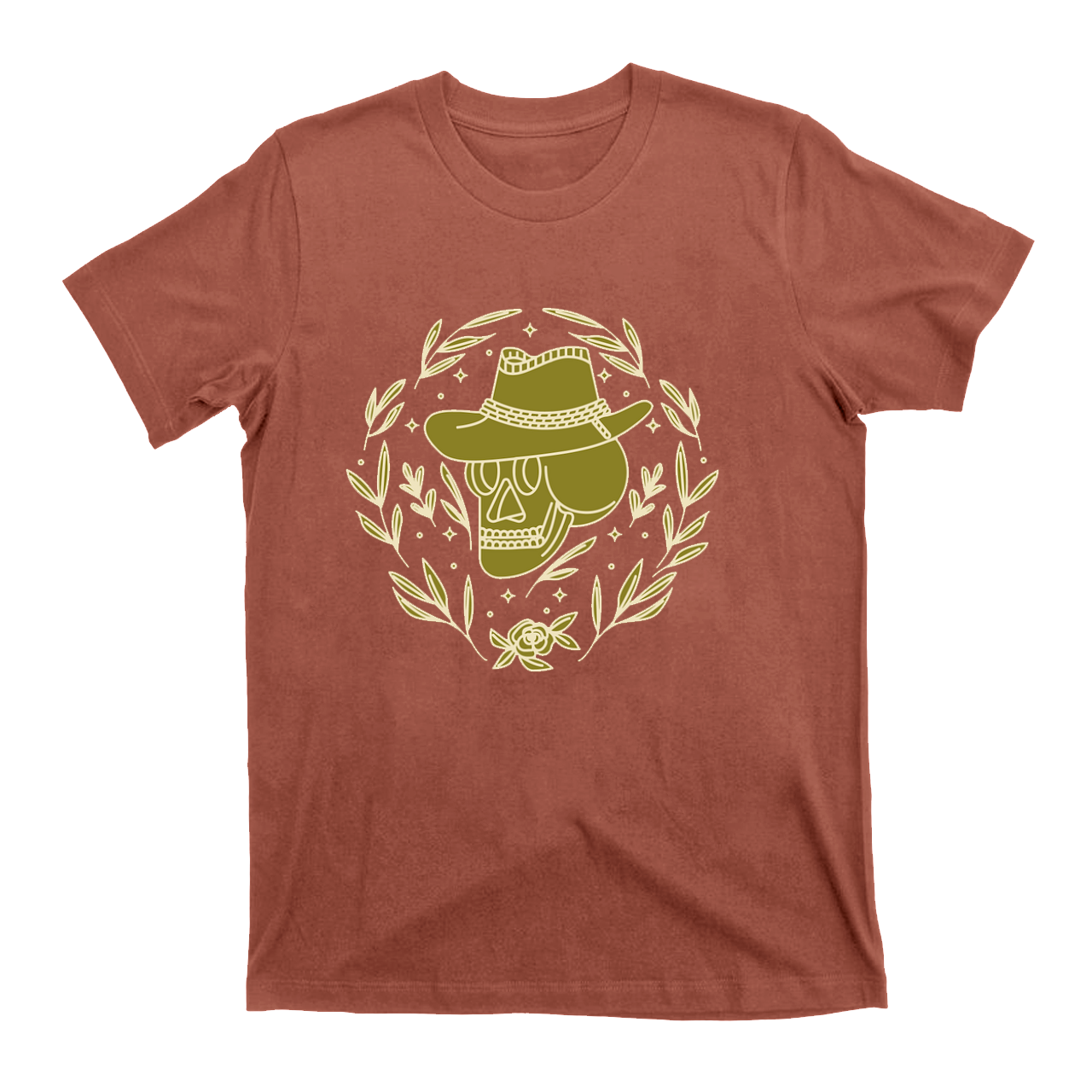 Cowboy Skull Peace Bouquet T-Shirts