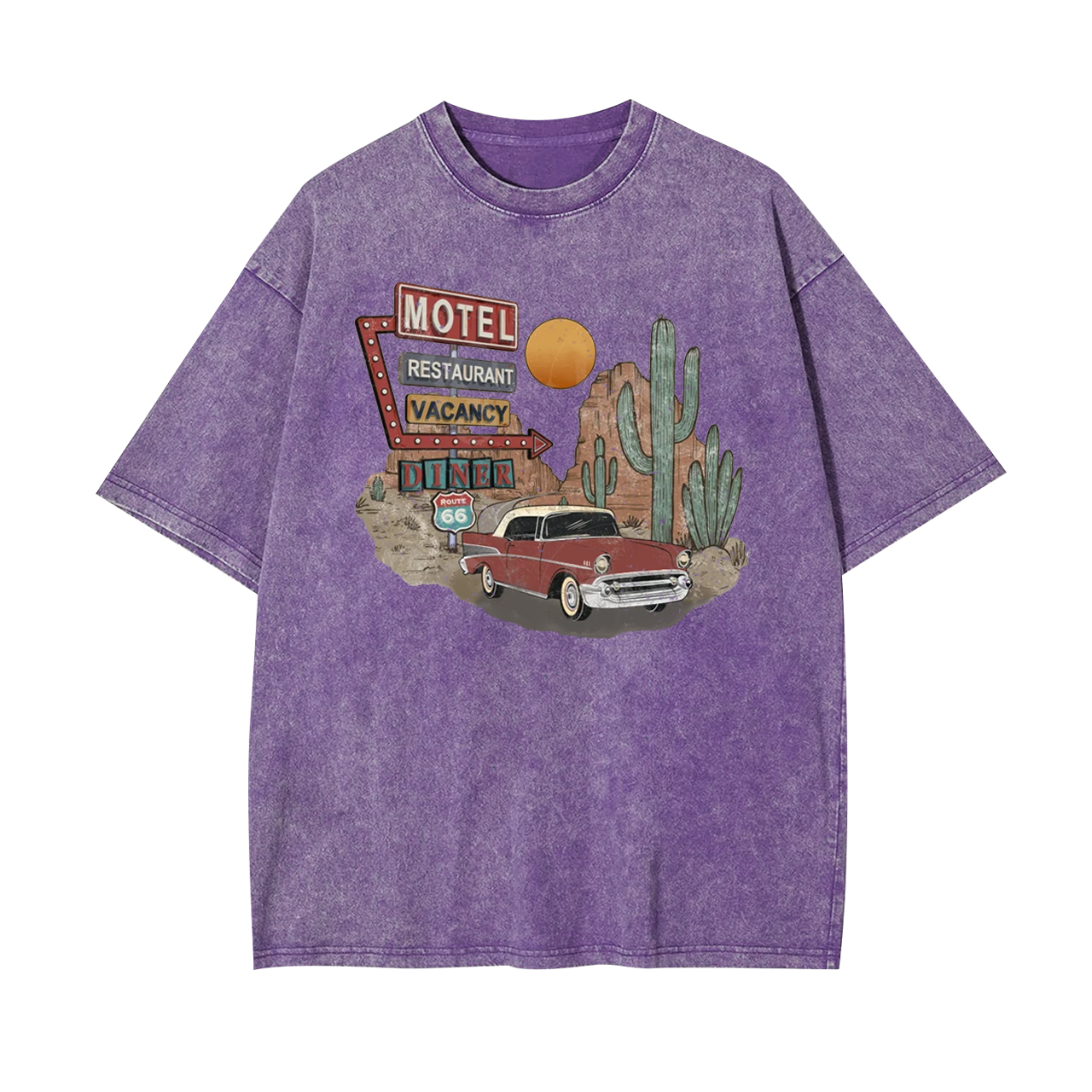 Retro Rock and Roll Desert Cactus Garment-dye Tees