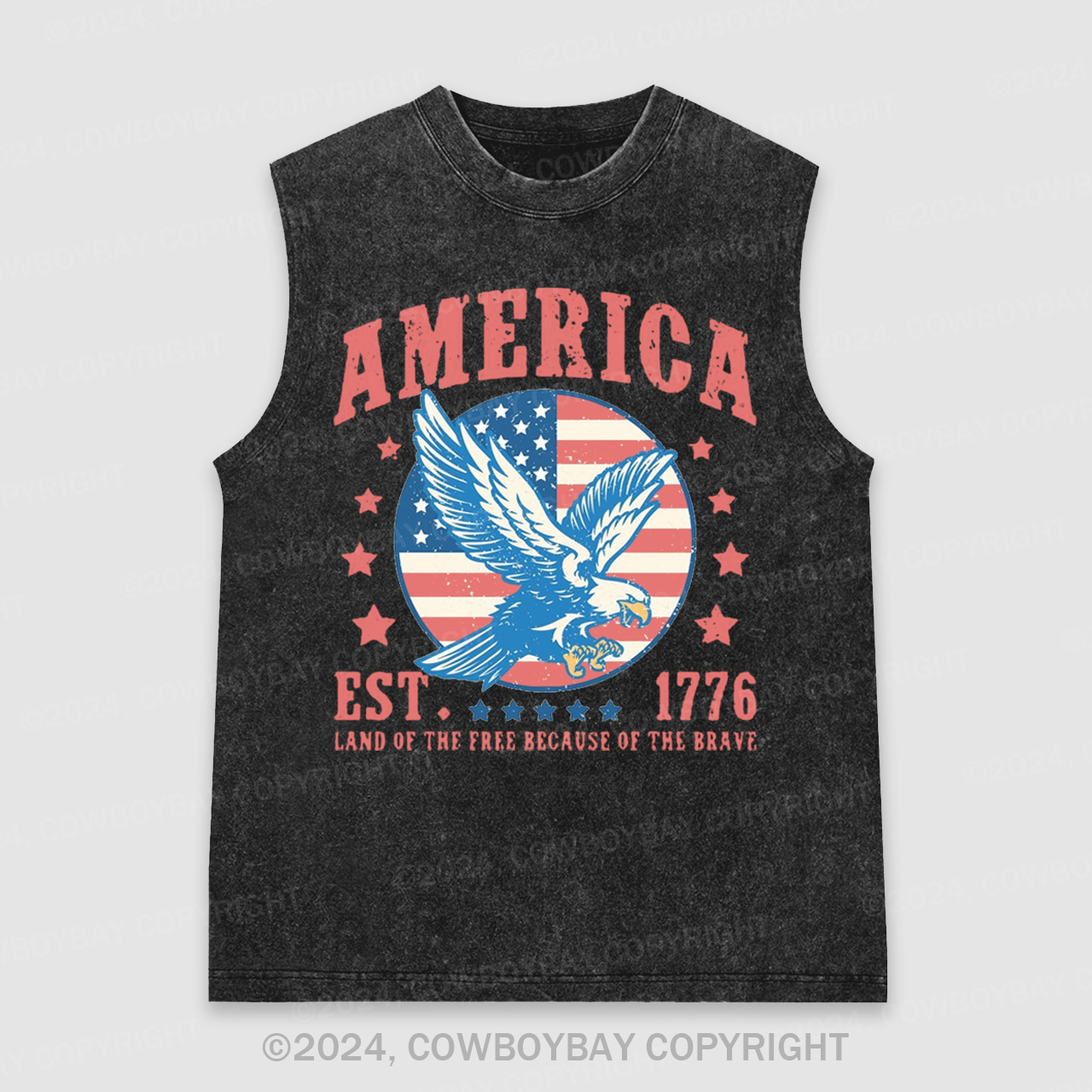 1776 Land of The Free Washed Tanks