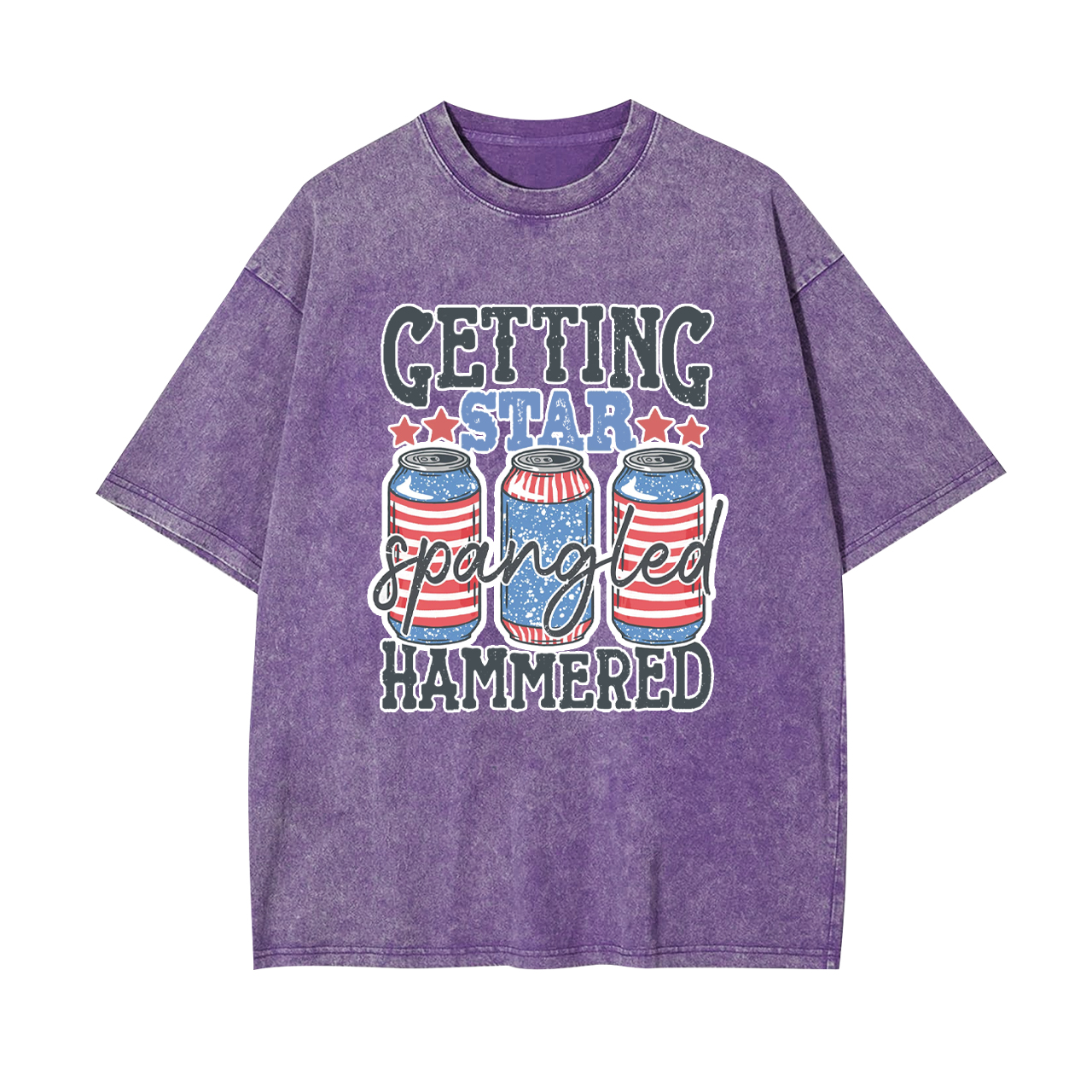 Getting Star Spangled Hammered Garment-dye Tees