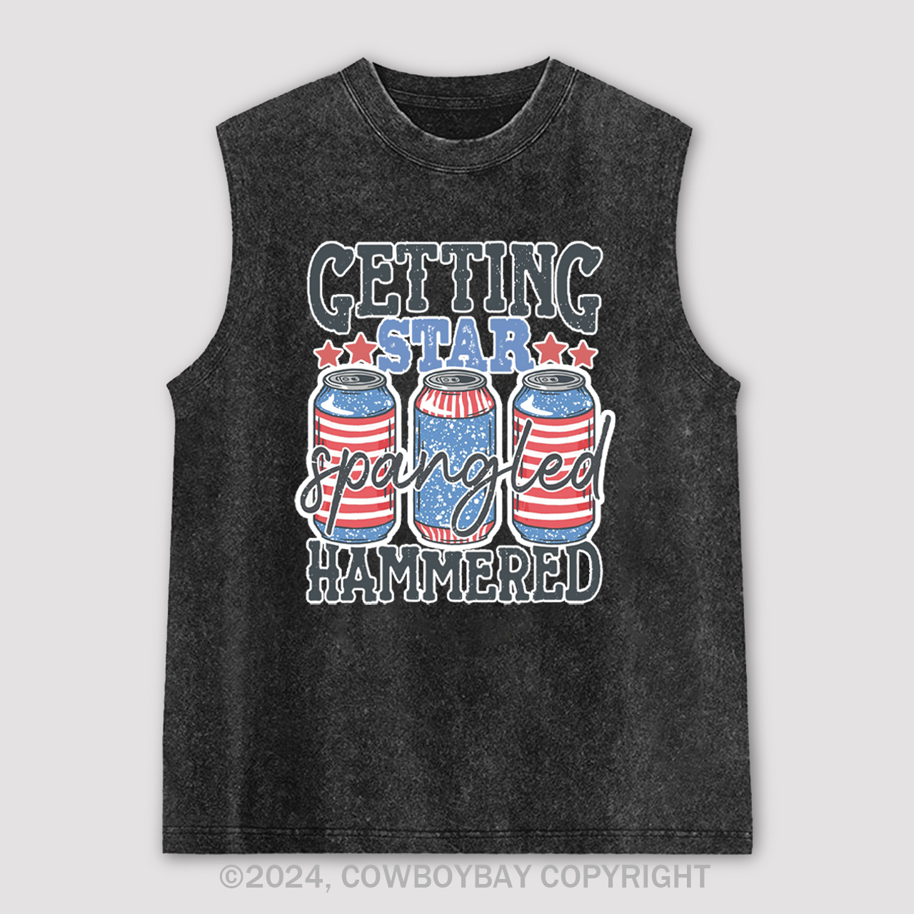Getting Star Spangled Hammered Washed Tanks