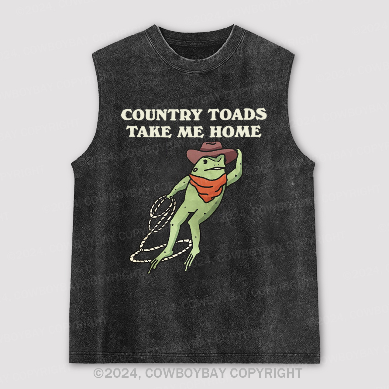 Country Toads Take Me Home Washed Tanks
