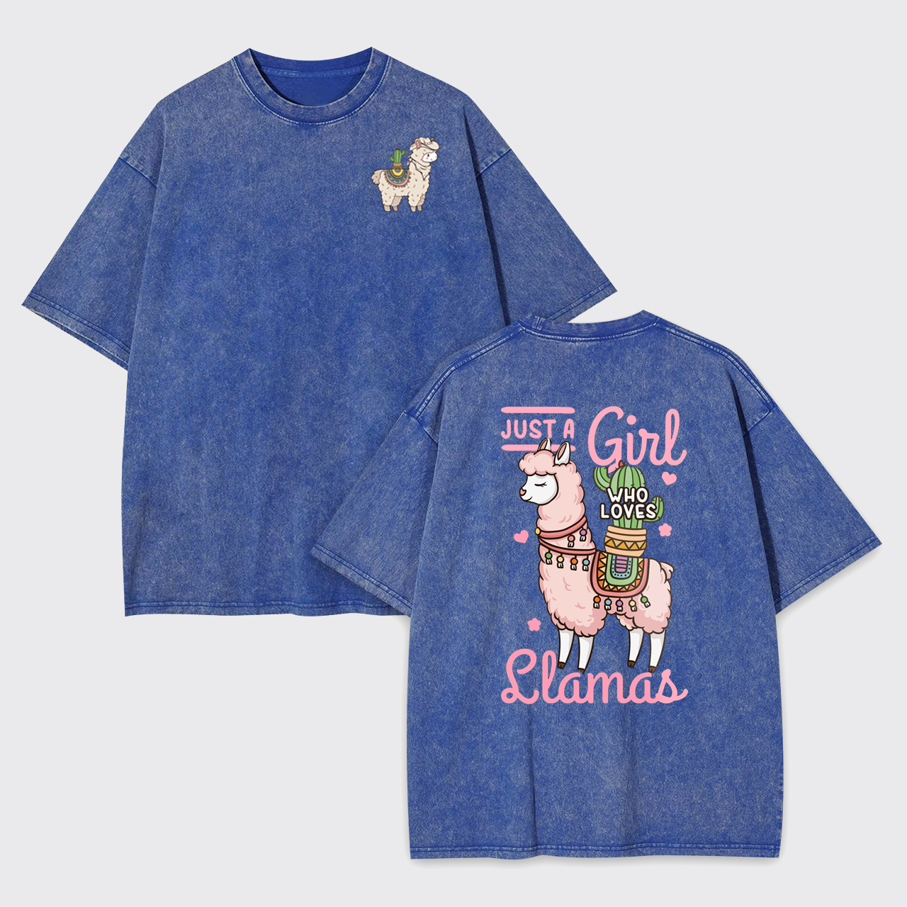 Just A Girl Who Love Llamas Garment-dye Tees