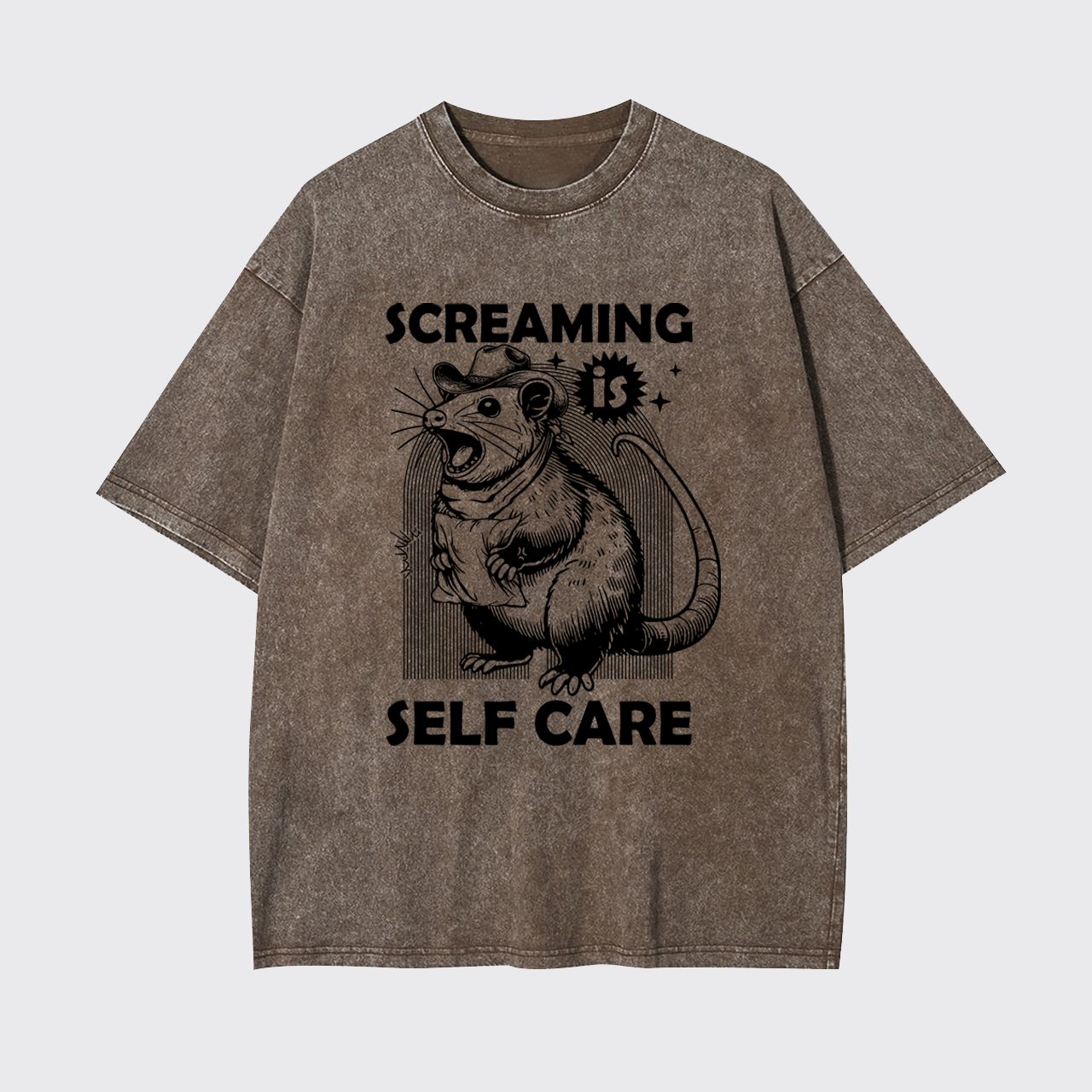 Screaming Is Selfcare Garment-dye Tees