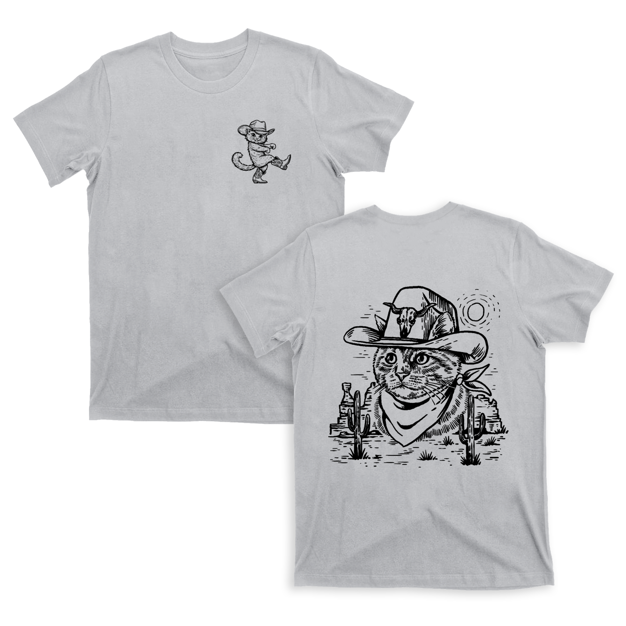 Meowhaw Country Cat T-Shirts