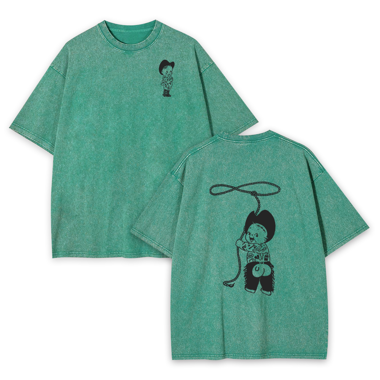 Kewpie Cowgirl&Kewpie Cowboy Garment-dye Tees