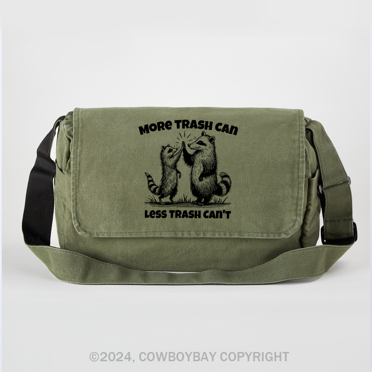 More Trash Can Less Trash Can't Messenger Bag