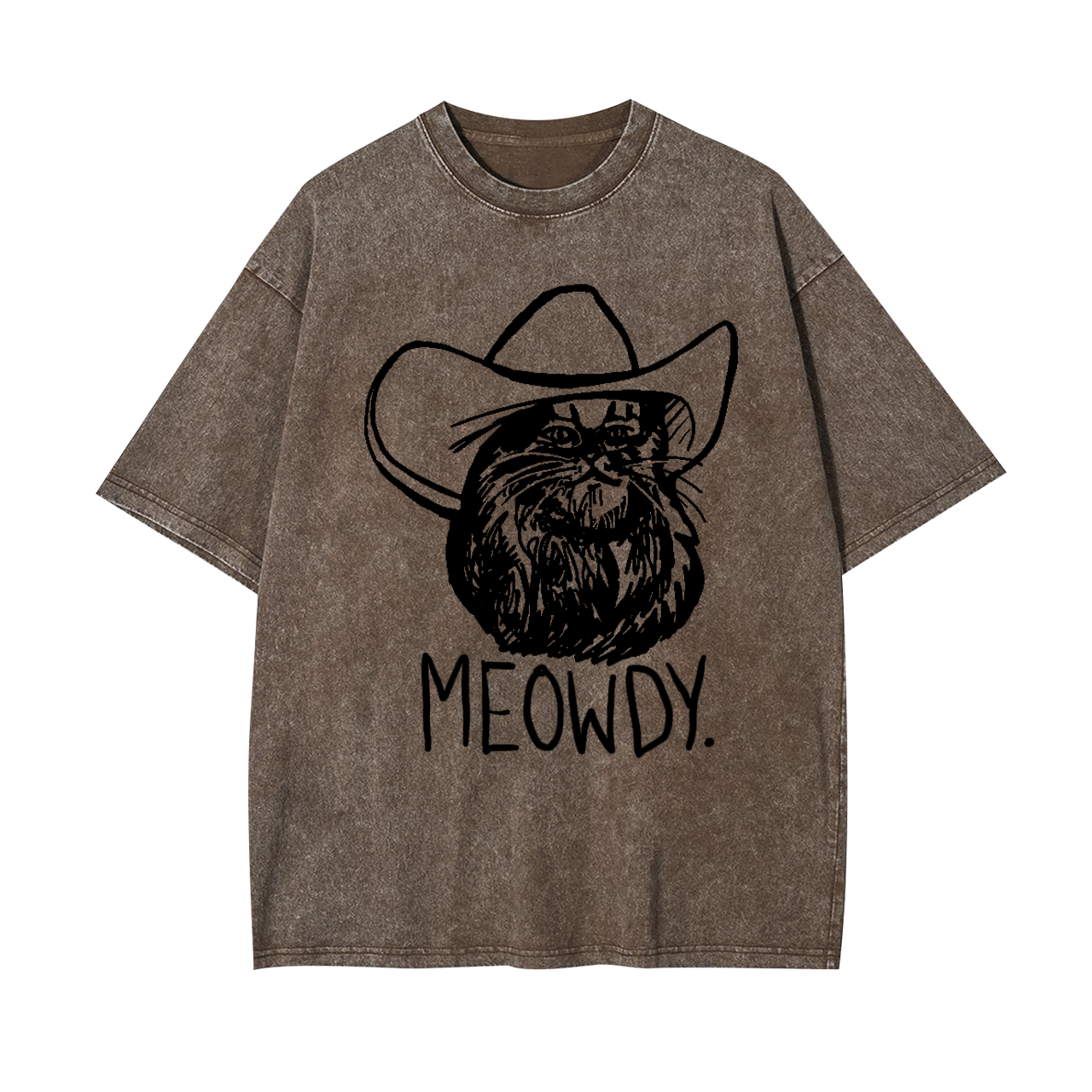 Meowdy Texas Cat Garment-dye Tees