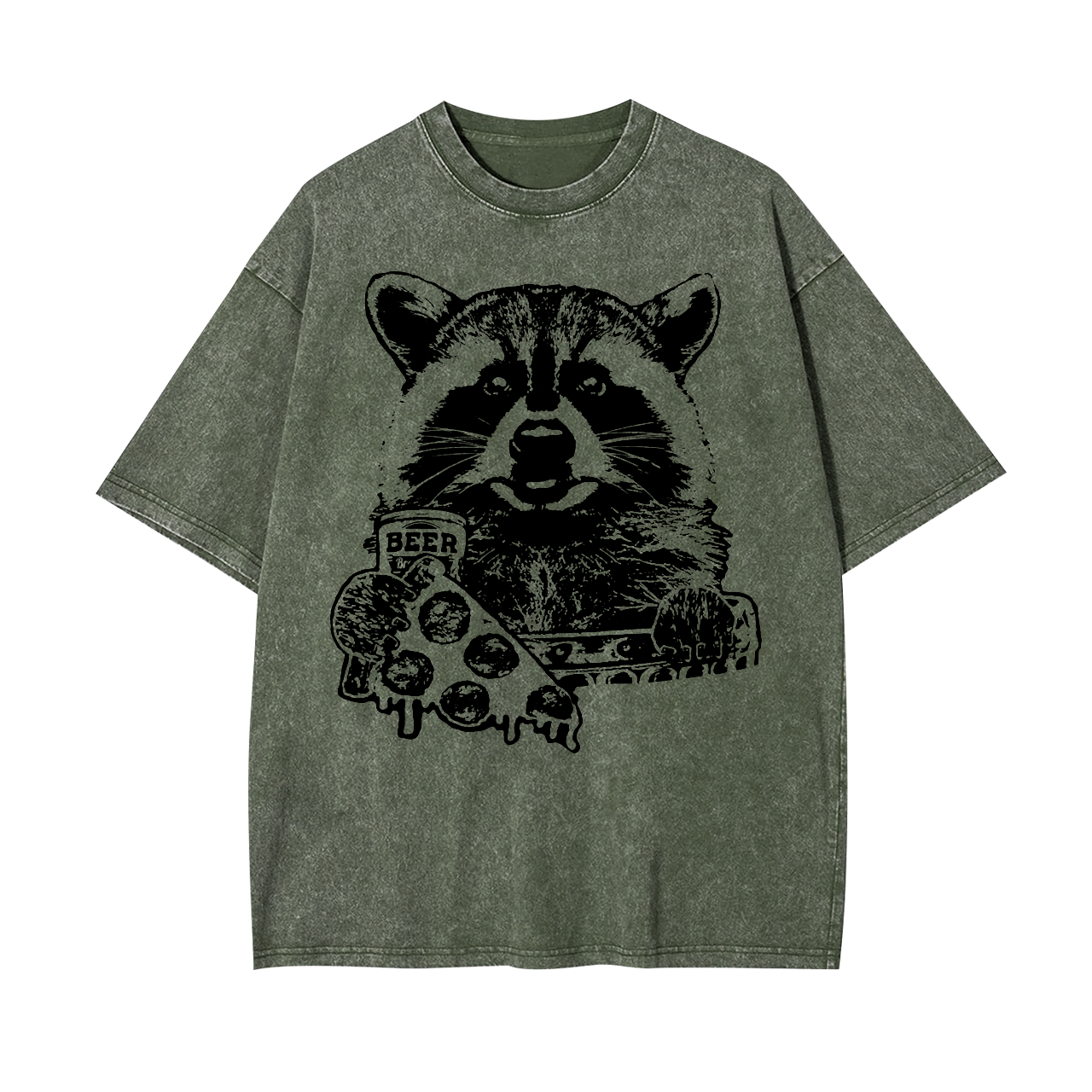 Pizza And Beer Garment-dye Tees