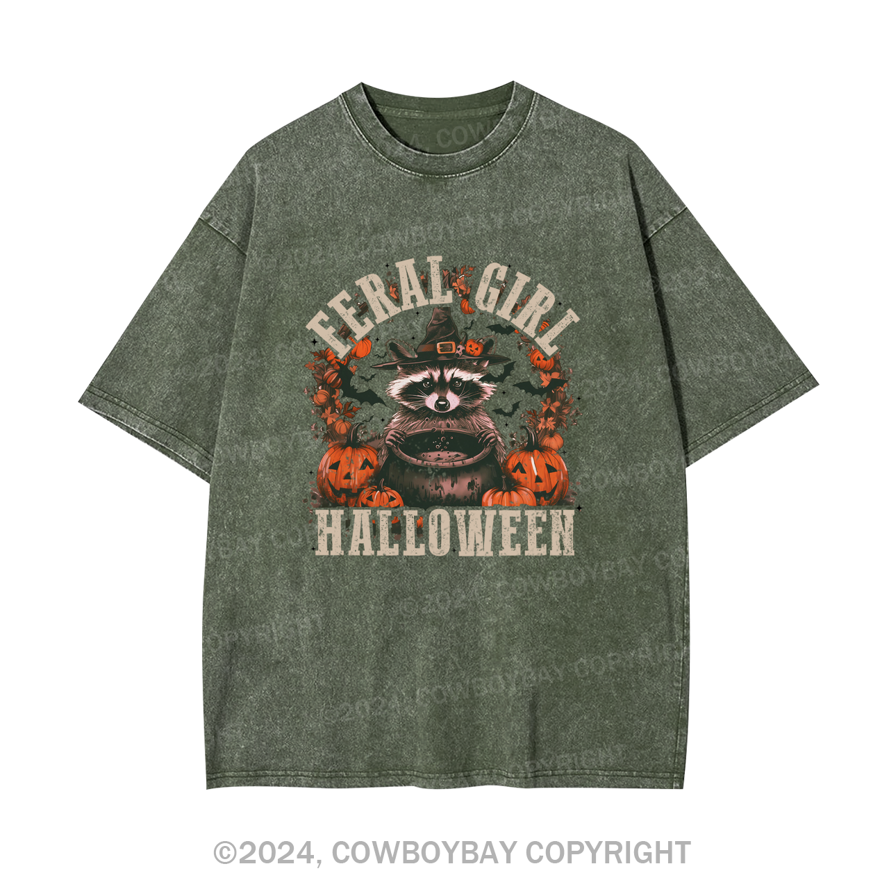 Feral Girl Halloween Garment-dye Tees
