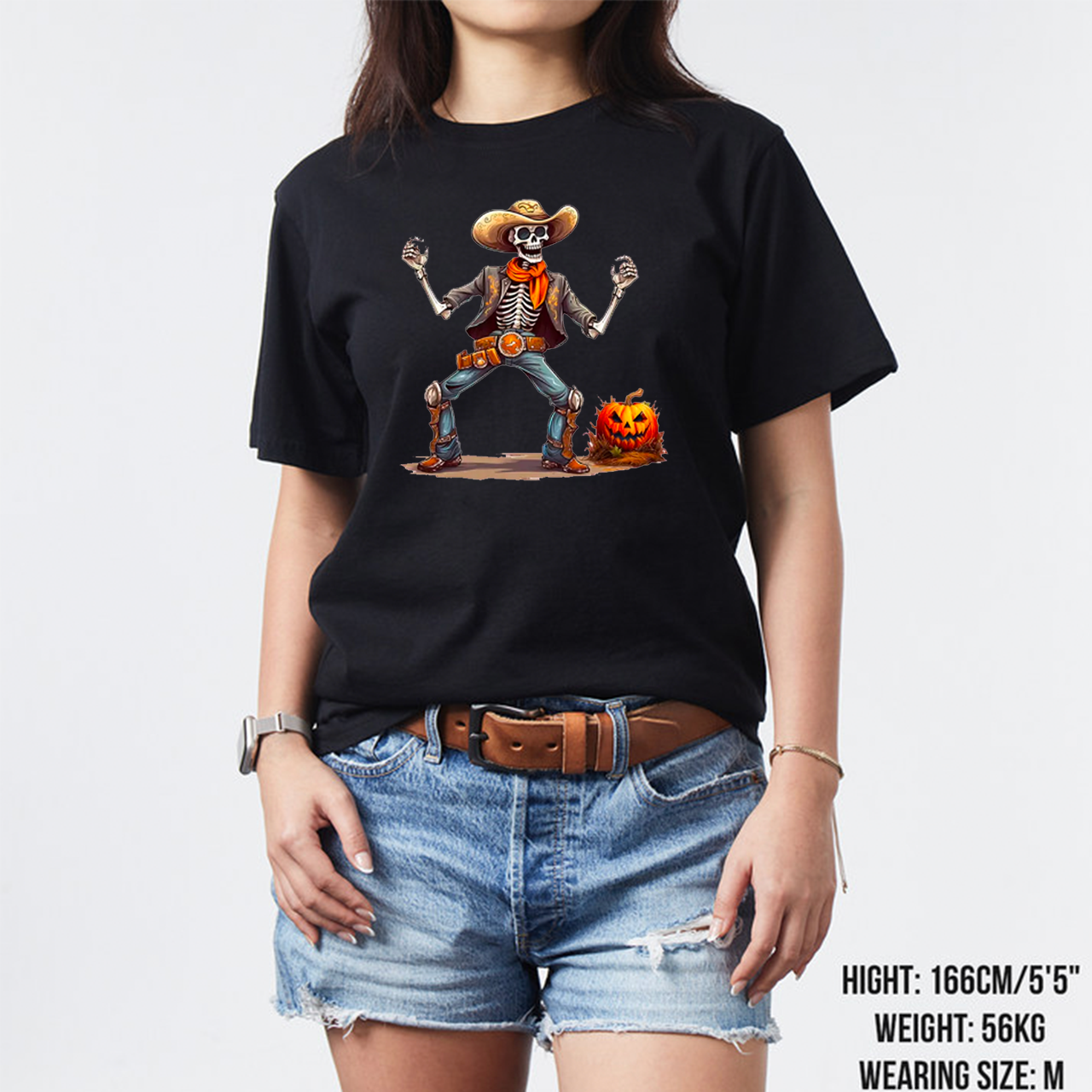 Halloween Western Skeleton Cowboy T-Shirts
