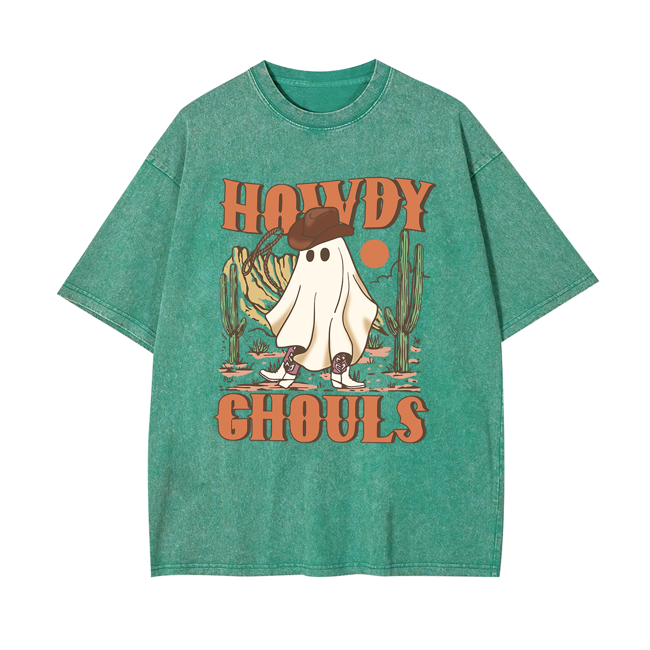 Howdy Ghouls Halloween Garment-dye Tees