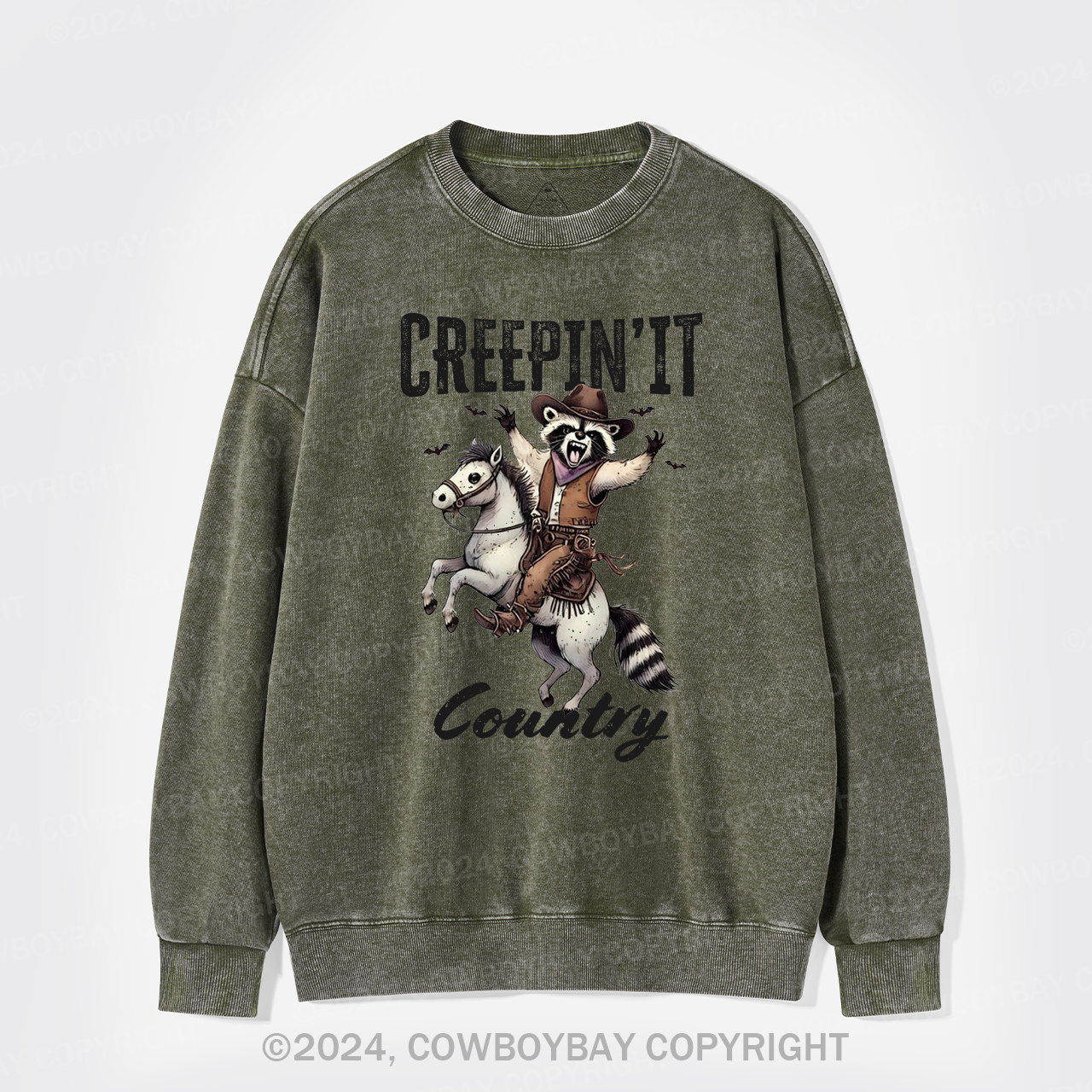 Creepin' It Country Washed Sweatshirts