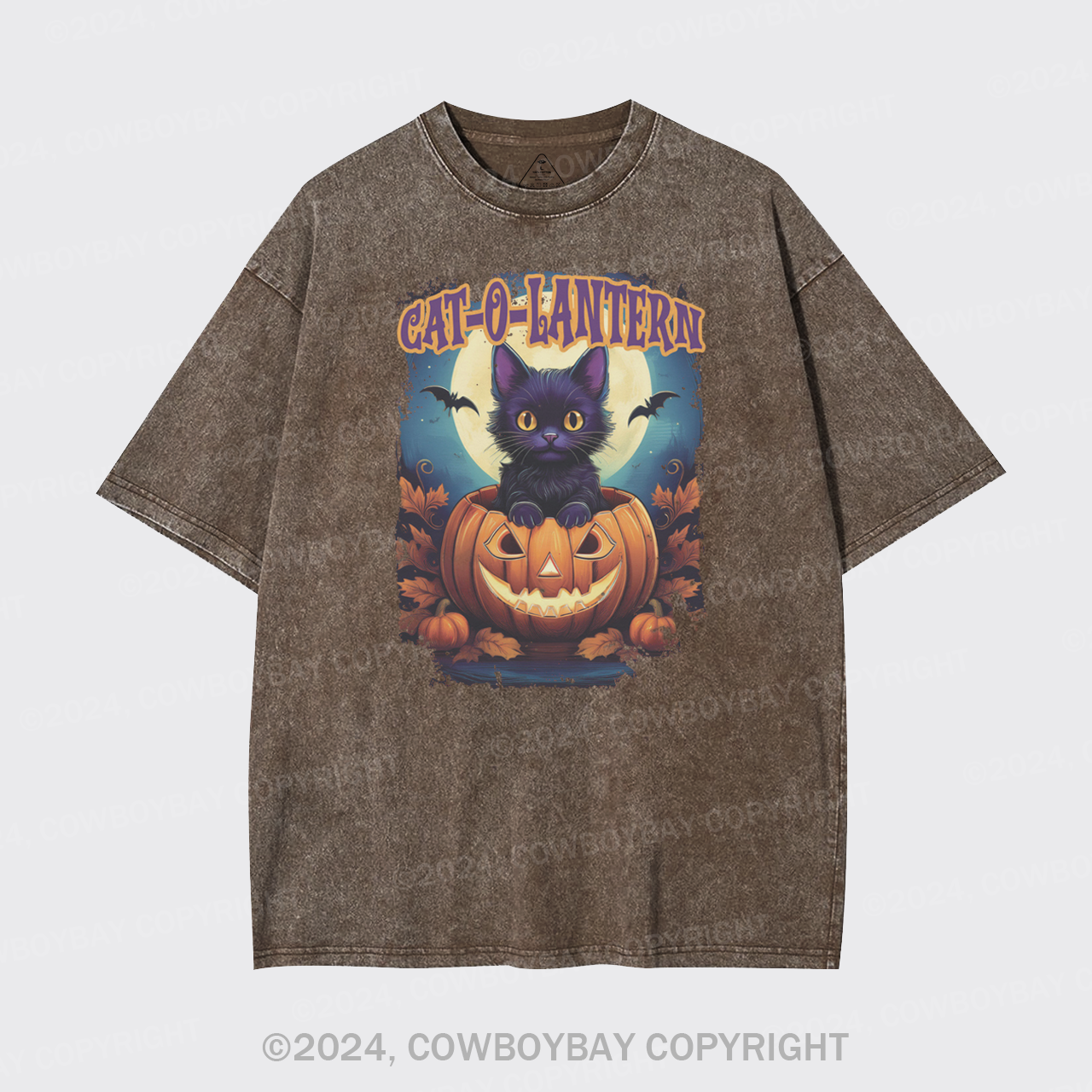 Cat-O-Lantern Garment-dye Tees